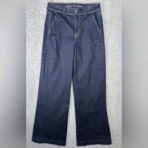 American Eagle Outfitters Dark Indigo Wide Leg Jeans